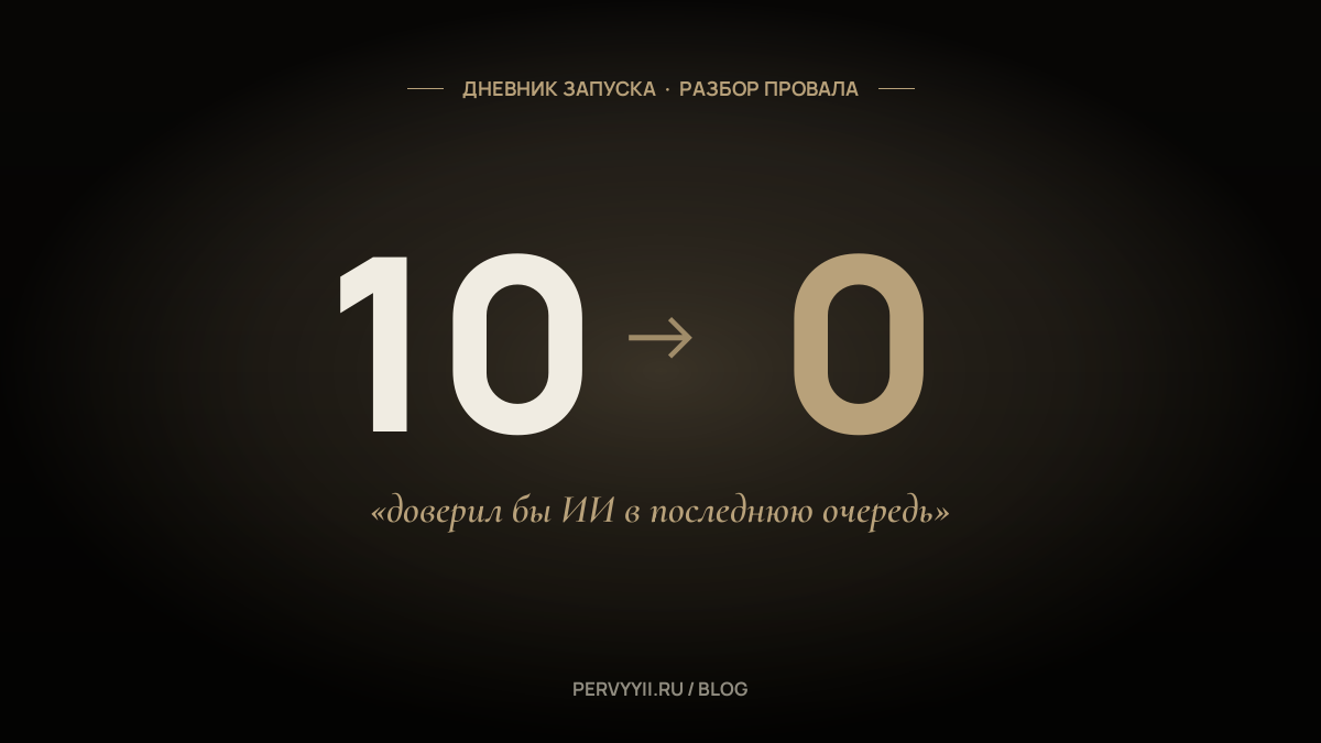 10 → 0 — холодная рассылка про ИИ-агента