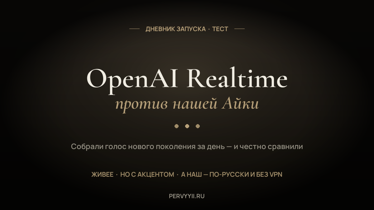 OpenAI Realtime против нашей Айки — сравнение голосовых ИИ